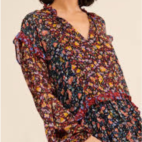 Anthropologie Helene Tunic Multicolor Floral Dress - Picture 2 of 7